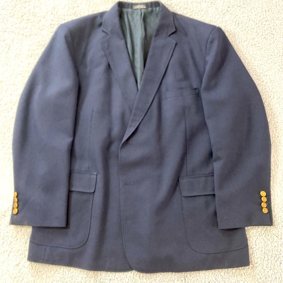 Barrington Vintage Blazer Sports Coat Men’s Navy Blue Suit Jacket Size 50R